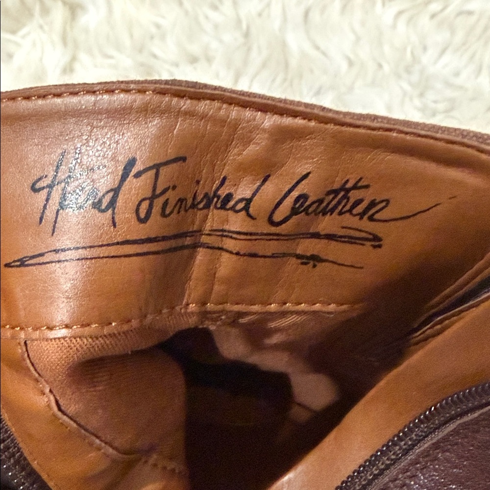 Franco Sarto Marcus ankle booties in brown leather Women’s Size 7.5 M - Picture 10 of 11